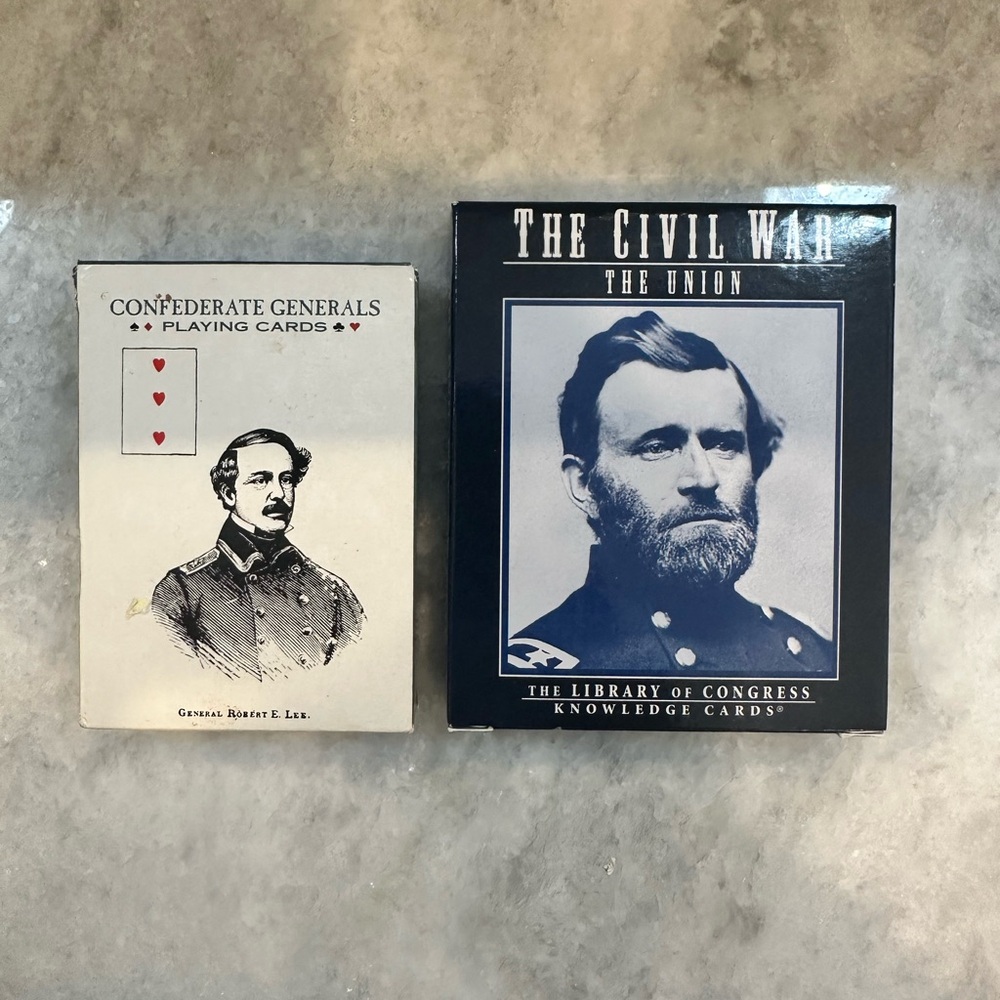 The Civil War Union Edition Knowledge Cards & Confederate General Playing Cards